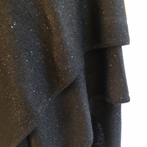 NWT QiSequined Wrap/Poncho in Black Sparkle - Picture 3 of 13